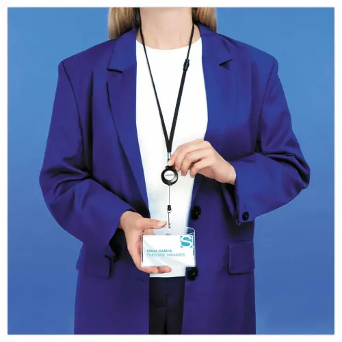 10 Enrouleurs porte-badges - Lacet noir - Avery photo du produit