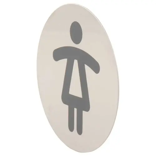 Plaque de porte ronde avec pictogramme - DURABLE - Toilettes femmes photo du produit