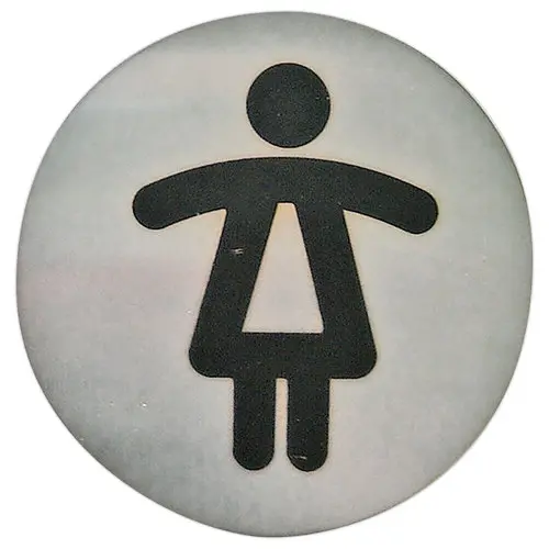 Plaque de porte ronde &ndash; Pictogramme &laquo;&nbsp;Femmes&nbsp;&raquo; - DURABLE photo du produit