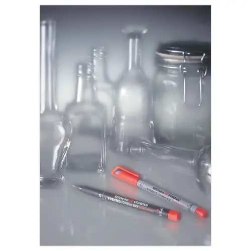 Marqueur OHPen permanent fin 0,7 - Pointe fine - Rouge - Stabilo photo du produit