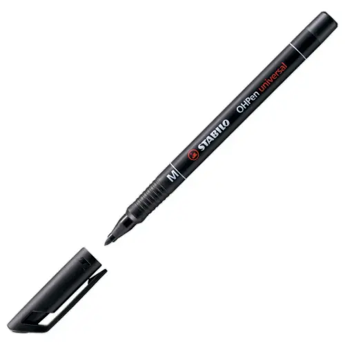 Marqueur OHPen permanent  - Pointe moyenne - Noir - Stabilo photo du produit