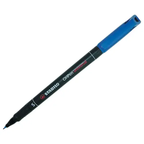 Marqueur OHPen permanent - Pointe super fine - Bleu - Stabilo photo du produit