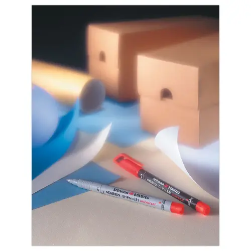 Marqueur OHPen permanent - Pointe super fine - Bleu - Stabilo photo du produit