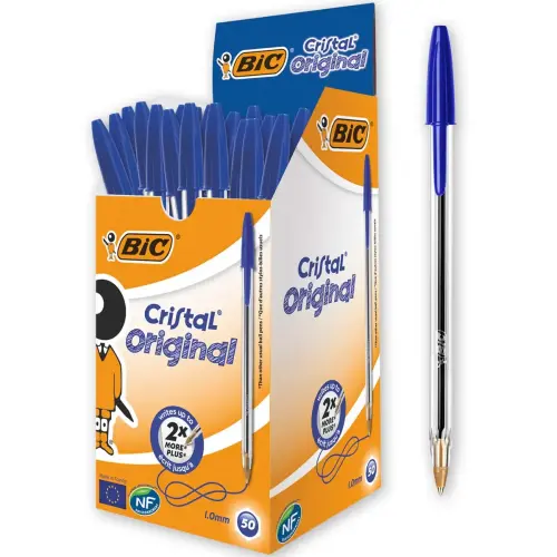 Stylo bille Cristal - &Eacute;criture moyenne - Bleu - BIC photo du produit