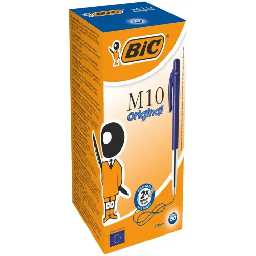 Stylo bille rétractable M10 - Écriture moyenne - Bleu - BIC photo du produit