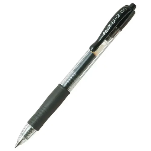 Stylo encre gel r&eacute;tractable et rechargeable G-2 - Noir - Pilot photo du produit