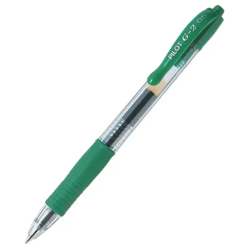Stylo encre gel rétractable et rechargeable G-2 - vert - Pilot photo du produit