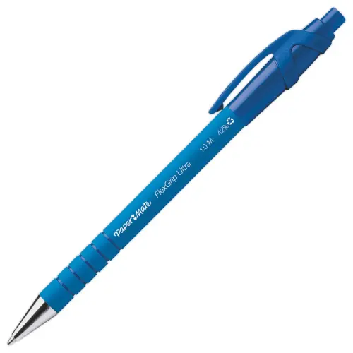 Stylo bille r&eacute;tractable Flexgrip 0.7M - Bleu - Papermate photo du produit