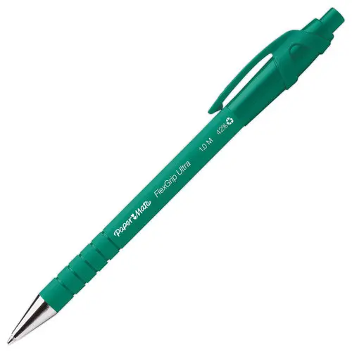 Stylo bille rétractable Flexgrip écriture moyenne - Vert - PAPERMATE photo du produit