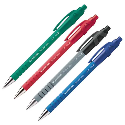 Stylo bille rétractable Flexgrip écriture moyenne - Vert - PAPERMATE photo du produit