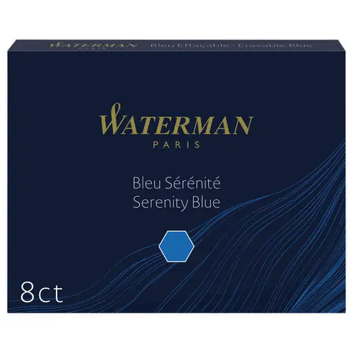 8 Cartouches longues internationales pour stylo plume - Bleu - WATERMAN photo du produit