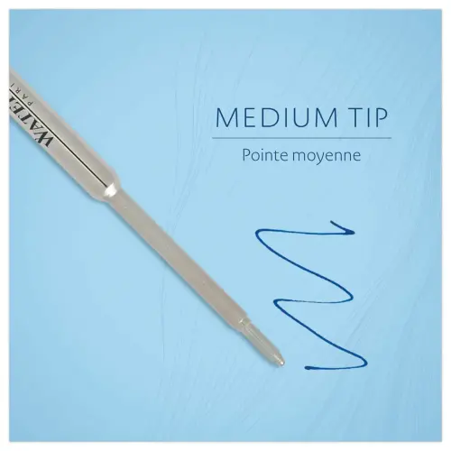 8 Cartouches longues internationales pour stylo plume - Bleu - Waterman photo du produit
