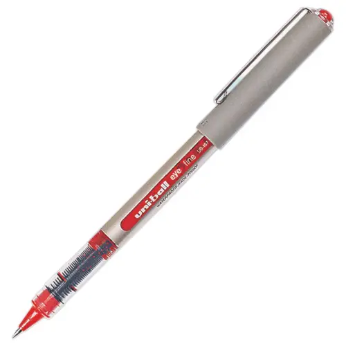 Stylo roller pointe m&eacute;tal eye 150 - &Eacute;criture fine - Rouge - UNI-BALL photo du produit