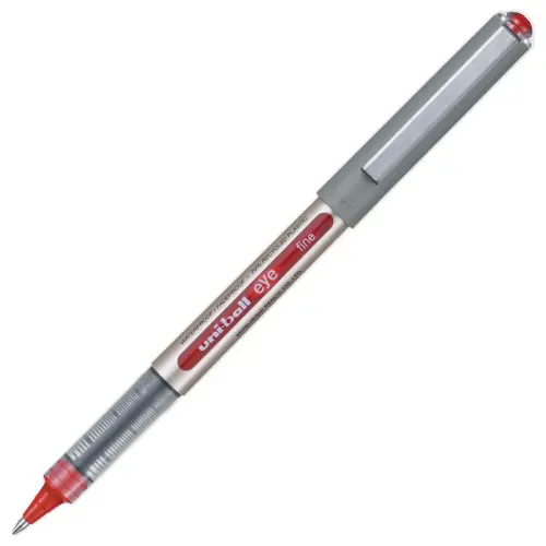 Stylo roller pointe m&eacute;tal Eye 157 - &Eacute;criture moyenne - Rouge - UNI-BALL photo du produit