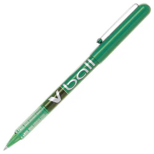 Stylo roller pointe métal V Ball 05 - écriture fine - vert - Pilot photo du produit