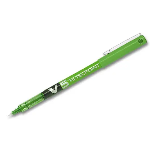 Stylo roller pointe aiguille V5 Hi-tecpoint - Écriture fine - Vert - PILOT photo du produit