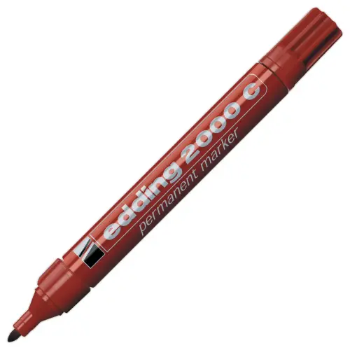 Marqueur permanent 2000 - Pointe ogive - Rouge - Edding photo du produit