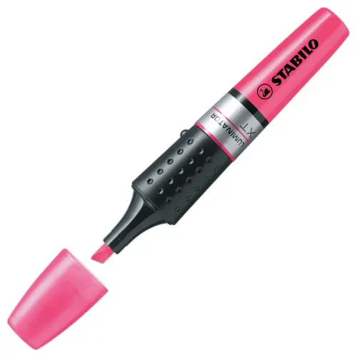 Surligneur LUMINATOR - Encre liquide - Pointe biseaut&eacute;e - Rose - Stabilo photo du produit