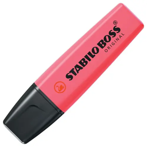 Surligneur BOSS ORIGINAL - Pointe biseaut&eacute;e - Rose - Stabilo photo du produit