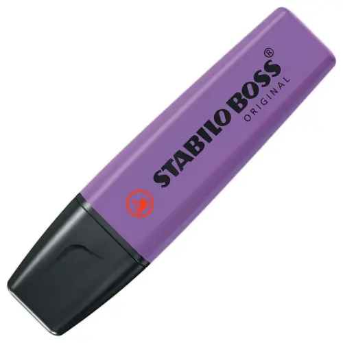 Surligneur BOSS ORIGINAL - Pointe biseaut&eacute;e - Violet - Stabilo photo du produit