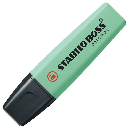 Surligneur BOSS ORIGINAL - Pointe biseaut&eacute;e - Menthe &agrave; l'eau - Stabilo photo du produit
