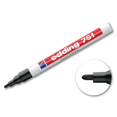 Marqueur peinture - 751 pointe fine - Noir - EDDING photo du produit