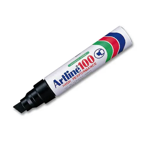 Marqueur permanent Artline 100 - Pointe biseautée 12 mm - Noir - ARTLINE photo du produit
