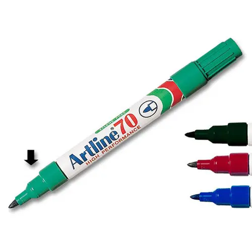 Marqueur permanent 70 - Pointe ogive 1.5 mm - Vert - ARTLINE photo du produit