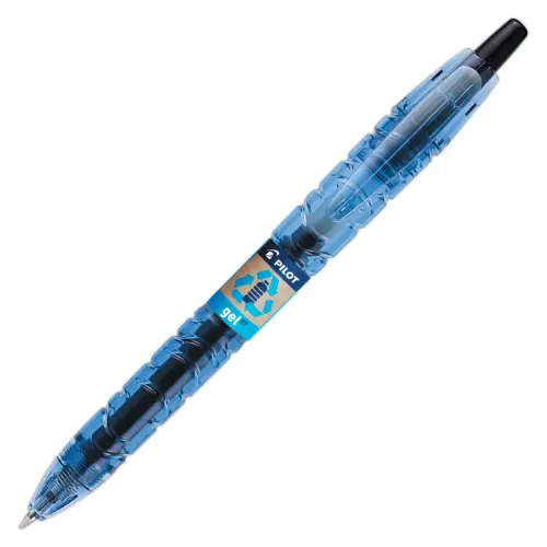 Stylo encre gel r&eacute;tractable et rechargeable B2P Begreen - Noir - Pilot photo du produit