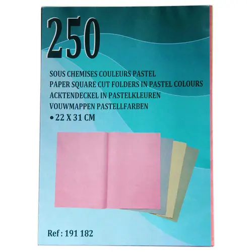 250 Sous-chemises 22x31cm - &eacute;conomiques - assortis photo du produit