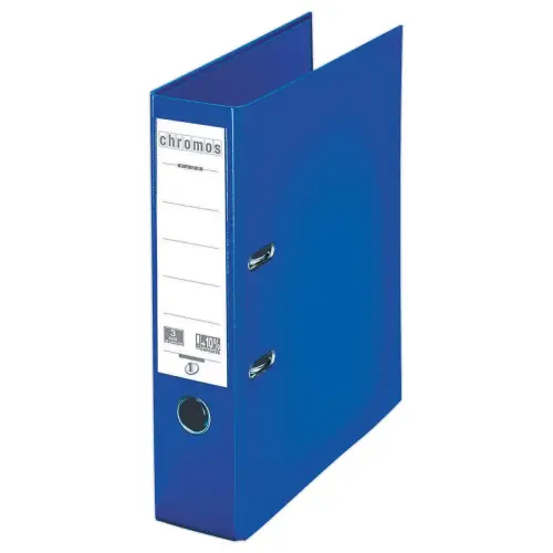 Classeur à levier Chromos - Dos 8 cm - Bleu foncé - Esselte photo du produit
