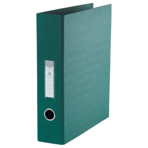 Classeur en PVC vert anneaux en D - Dos 8cm - Anneaux Ø50mm - Fiducial photo du produit