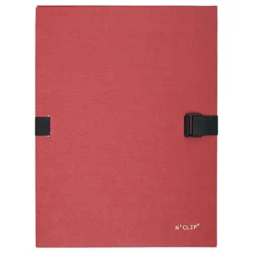 Chemise extensible à sangle N'Clip - Rouge - Exacompta photo du produit