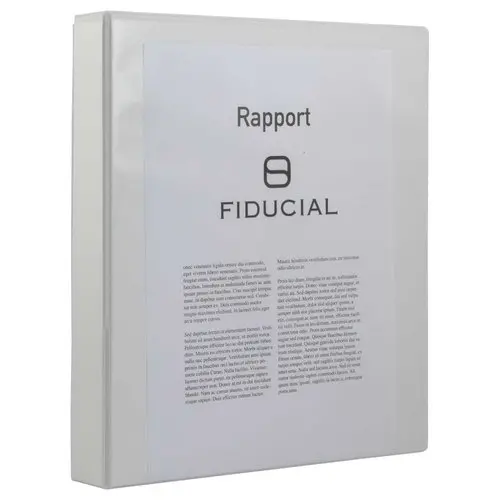 Classeur personnalisable - 4 anneaux - Dos 4,5 cm - Blanc photo du produit