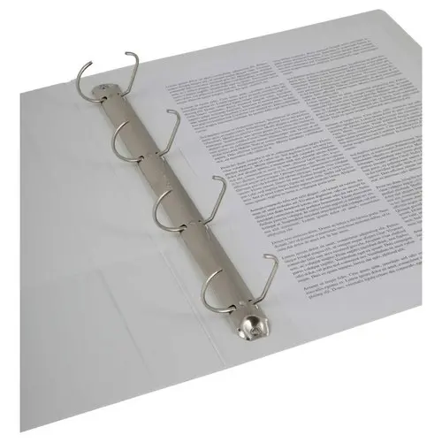 Classeur personnalisable - 4 anneaux - Dos 4,5 cm - Blanc photo du produit