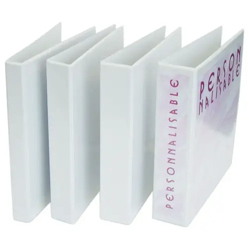 Classeur personnalisable 2 faces - Dos 7 cm - Blanc photo du produit