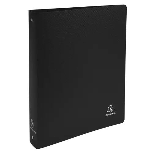 Classeur semi-rigide - 4 anneaux - Dos 4 cm - Noir - Exacompta photo du produit