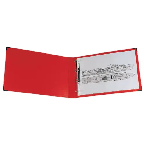 Classeur à anneaux A3 - Rouge - AIRANEX photo du produit