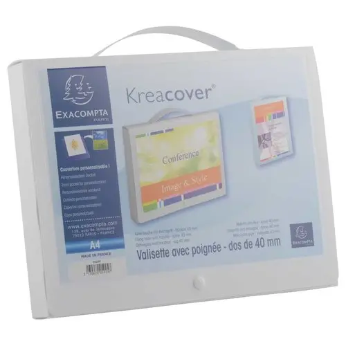 Boîte valisette personnalisable - Kreacover- Blanc - EXACOMPTA photo du produit