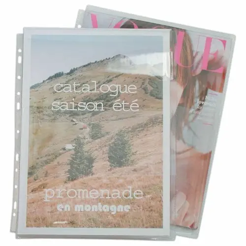 10 Pochettes perforées à soufflets et rabat - A4 photo du produit