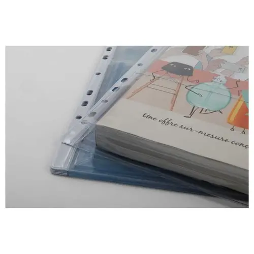 10 Pochettes perforées à soufflets et rabat - A4 photo du produit