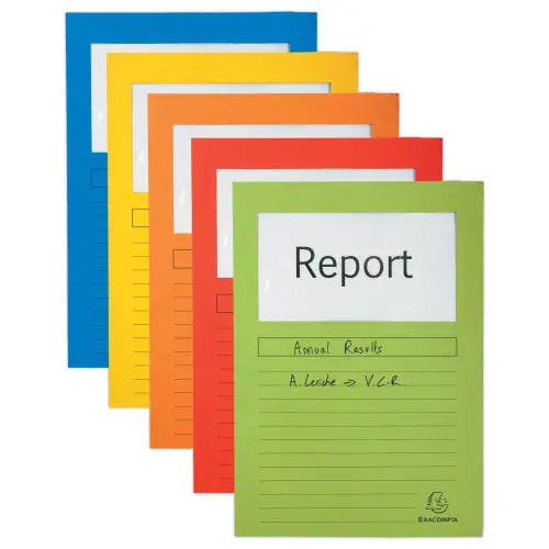 100 Pochettes coins papier &agrave; fen&ecirc;tre cristal - jaune vif - Exacompta photo du produit