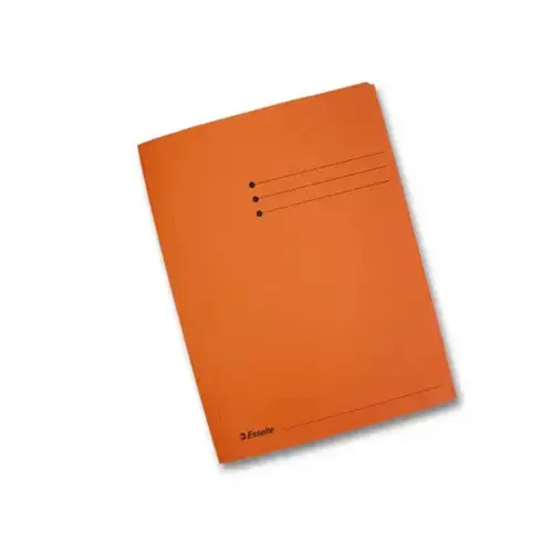 50 Chemises 3 rabats carton 300 g - Format folio orange - Esselte photo du produit