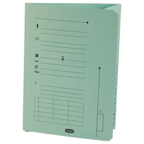 25 Sous-dossiers pochette pour dossiers suspendus HV - Vert pastel - Oxford photo du produit