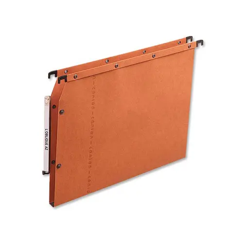 25 Dossiers suspendus &agrave; pressions - Pour armoires - Fond 15 mm - Orange - ELBA photo du produit