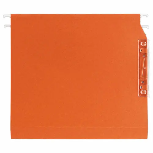 25 Dossiers suspendus pour armoires - kraft recyclé - Fond 30 mm - Orange photo du produit