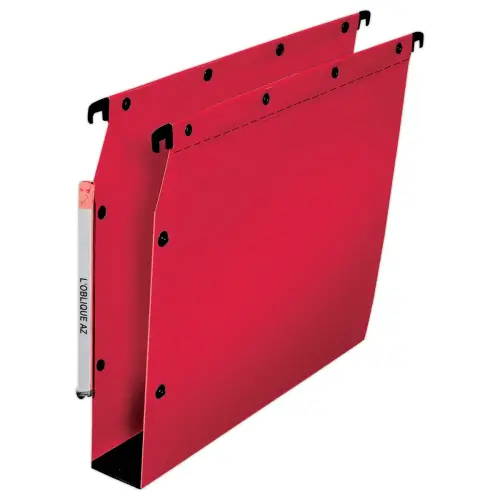 10 Dossiers suspendus armoires - Fond 50 mm - Rouge - ELBA photo du produit