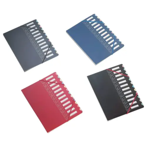 Trieur chemise bi-matière - 12 compartiments - Extendos photo du produit
