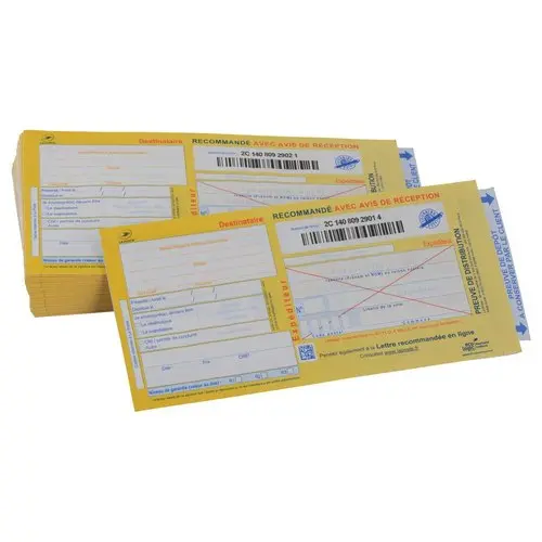 100 Recommandés avec accusé de réception - La Poste photo du produit