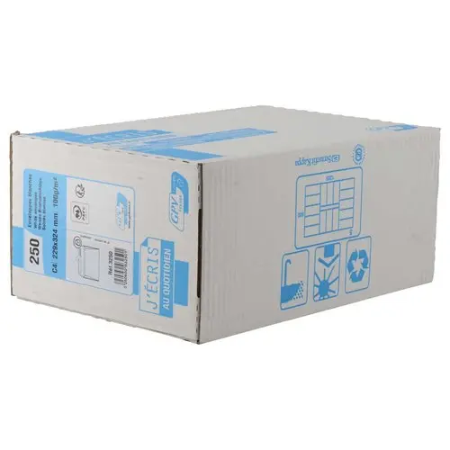 250 Enveloppes blanches bande siliconée - 229 x 324 mm - 100g - GPV Everyday photo du produit